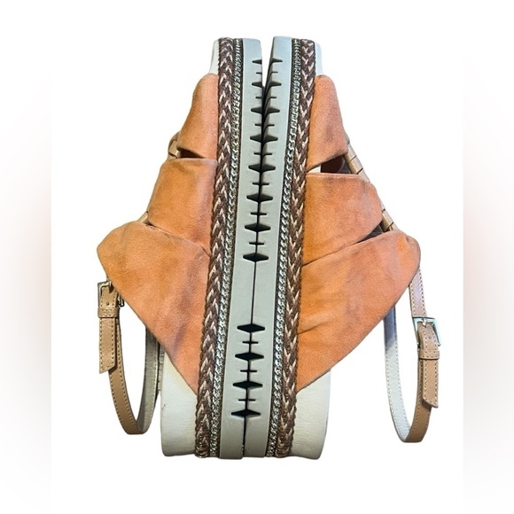 Amalfi by Rangoni Brent platform sandal in fiesta cashmere suede Made in Italy - Picture 5 of 10